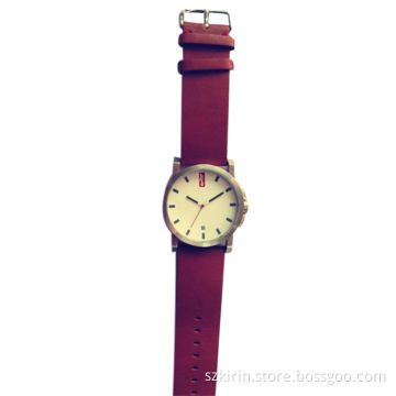 Fashion leather watch, made of stainless steel case and back, Japan quartz movement